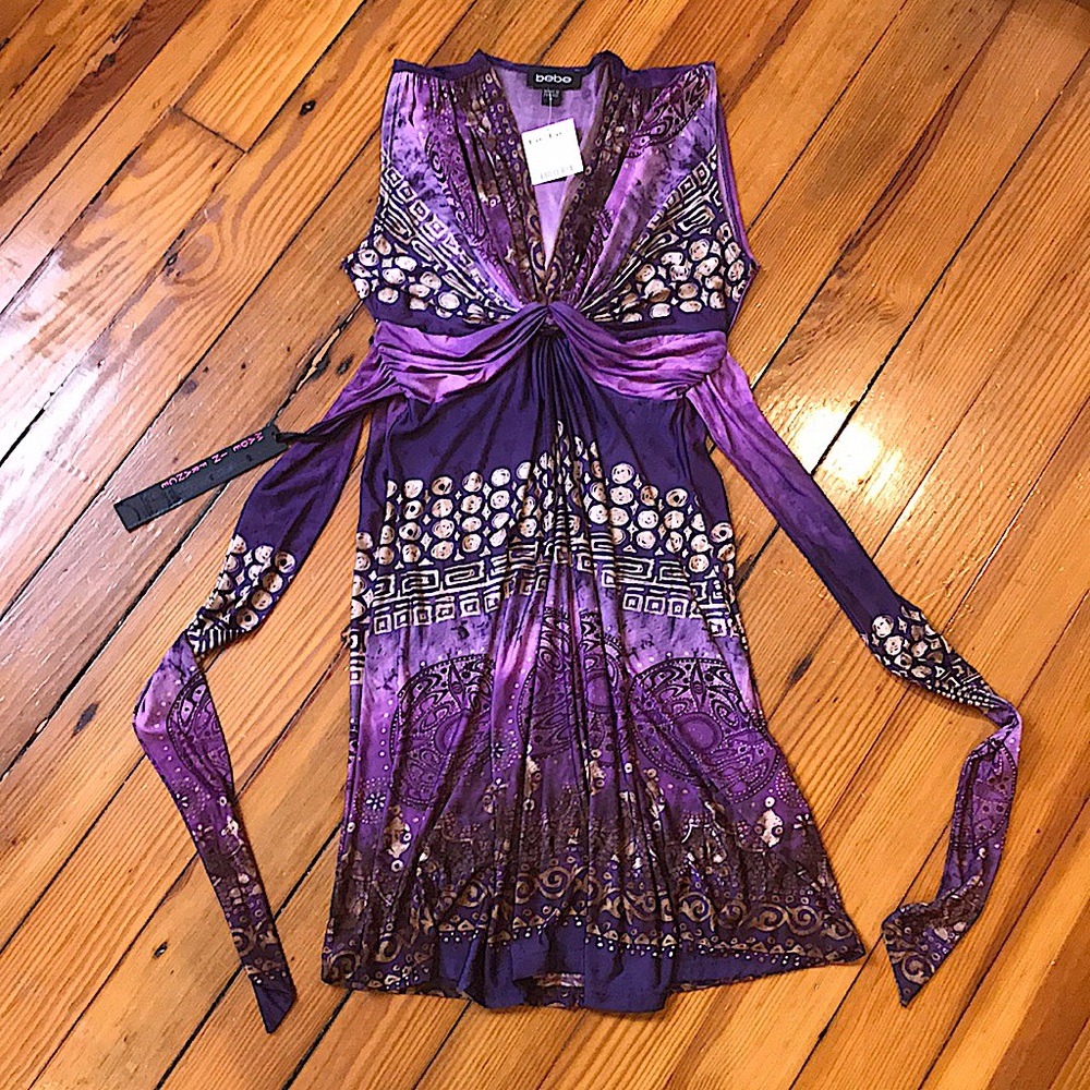 NWT Bebe Paris Printed Dress ✿